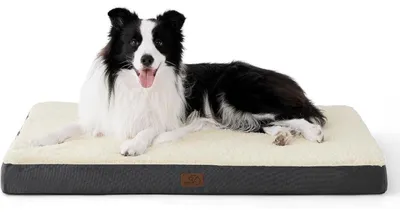 Produktbild von Orthopädisches Hundebett 91x69x8cm Grau/Beige Waschbar für Große Hunde
