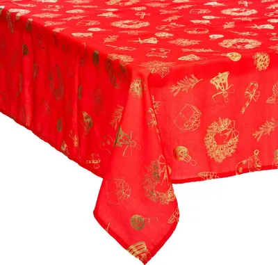 Produktbild von Bedruckte tischdecke 140x240cm rot und gold - Feeric Lights & Christmas