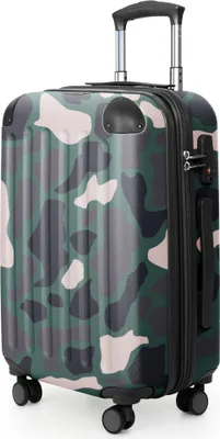 Immagine prodotto di HAUPTSTADTKOFFER - Spree - Bagaglio a mano con prolunga, valigia su ruote, trolley aereo rigido Bagaglio a mano TSA, 55 cm, Borsa da cabina max 42 litri,Camouflage