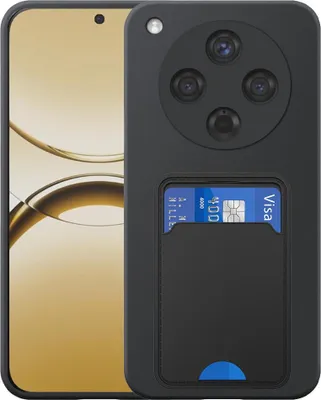 Obrázok produktu pre Vhodné pre Oppo Find X8 Phone Case with TPU Card Holder - Flexibilné zadné puzdro Silicone TPU with Cardslot - Black - Smartphonics