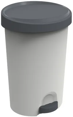 Produktbild von EDA Tret-Abfallbehälter Stepy 27 Liter PP grau/anthrazit