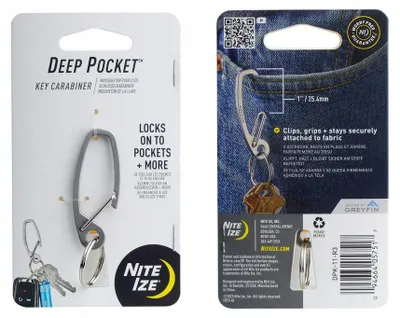 Produktbild von Nite Ize Deep Pocket Clip Edelstahl Schlüsselanhänger