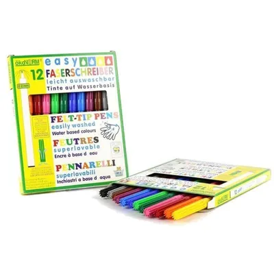 Obrázek produktu pro ökoNorm easy pera s vláknovým hrotem, 2 mm, snadno vypratelná - 12 barev