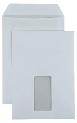 Produktbild von Kaenguruh C5 Versandtasche, selbstklebend holzfrei weiss 90g, mit Fenster grauer Innendruck