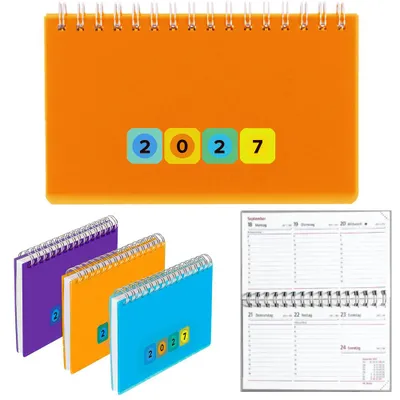 Produktbild von Herlitz Schreibtischkalender Mini Protect 2027, Jahr / Farbe:2027 / neon-orange