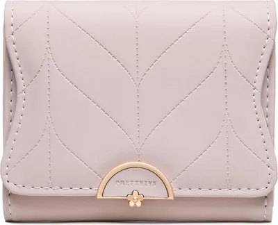Image de ANYWN Porte-monnaie femme petit format avec de nombreux compartiments et une poche pour la monnaie Fleur A-Rosa