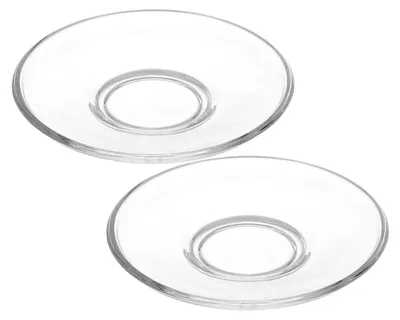 Gläserne Schale rund transparent 2er-Set 12x12x2 cm
