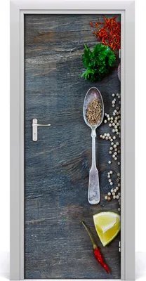 Produktbild von Tulup Türaufkleber 75x205 cm Dekorative Aufkleber Selbstklebend Wasserdichte Tapete Abnehmbar Schlafzimmer Wohnzimmer Wohnkultur - Gewürze und Kräuter