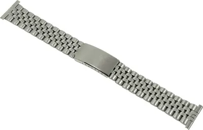 Produktbild von ROWI Ersatzband Uhrenarmband Edelstahl Silberfarben glänzend/matt 22mm Germany 25567S