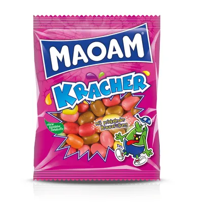 Produktbild von Maoam Kracher ovocné žuvacie cukríky s náplňou zo šerbetu v prášku 200g