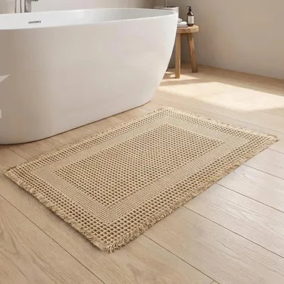 Imagen del producto de Alfombrilla antideslizante, marrón, lavable, 43 x 61 cm