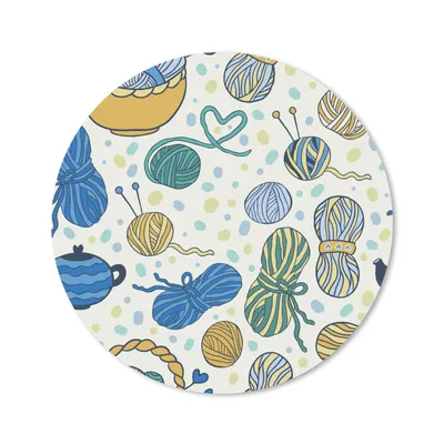 Produktbild von MuchoWow® Mauspad Mousepad Stricken - Muster - Wolle 40x40 cm - Mousepads - Maus Mat - Pad - Mausunterlage - Schreibtisch Accessoires