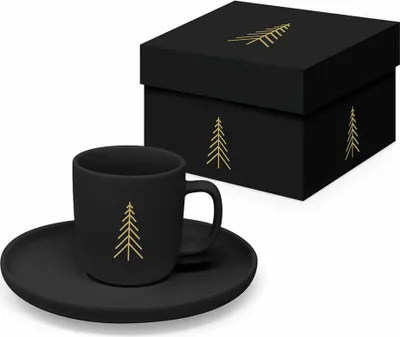Immagine prodotto di PPD Pure Mood black Matte Espresso, mit Untertasse, Espressotasse, Tasse, Kaffeetasse, 75 ml, 604612