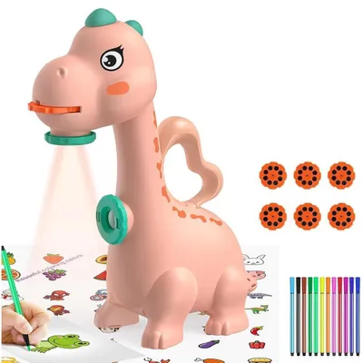 Produktbild von Zeichenprojektor für Kinder Jungen Mädchen Spielzeug, 2-in-1 Projektion und Zeichnung Projektor mit 96 Mustern Dinosaurier Geschenke für 3-7 Jahre