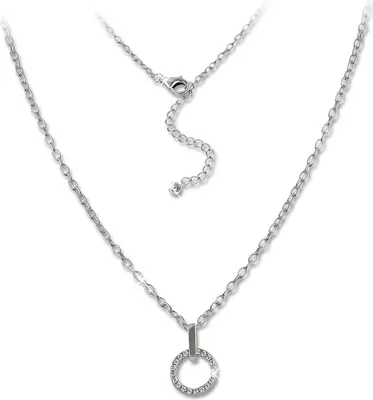 Produktbild von SilberDream Zirkonia Halskette 925 Echt Silber 45cm Circle Damen Schmuck D2GSK410W