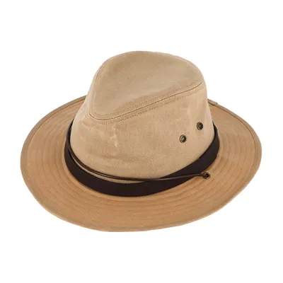 Produktbild von Fiebig Regenhut Flapper wasserabweisend mit Kinnband, beige, Gr. 57/M