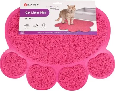 Obrázek produktu pro Flamingo Podložka před kočičí toaletu PITOU fuchsiová 30x40cm