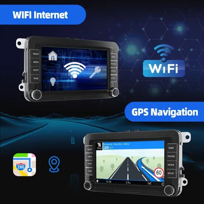 Image de Autostereo – Écran HD IPS de 7 pouces – 4 Go de RAM + 64 Go de stockage – Android Auto et CarPlay sans fil