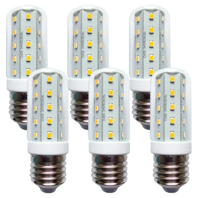 Produktbild von 6 x LED Leuchtmittel T30 Röhre 4W E27 Corn 3000K warmweiß 360°