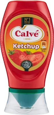 Produktbild von 12x Calvé Ketchup Squeeze FritesSoße Tafelsauce natürliche Inhaltsstoffe 250ml