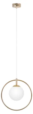 Zdjęcie produktu dla Lampa wisząca RITUS złoto-biała 1xE14x15W metal wym:100x30x14cm IP20 Kaja