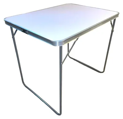 Image de Table basse pliante d'extérieur 80 x 60 cm avec structure en acier et plateau en MDF Steely