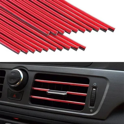 Immagine prodotto di Strisce decorative flessibili rosse per gli interni dell'auto e le bocchette di ventilazione