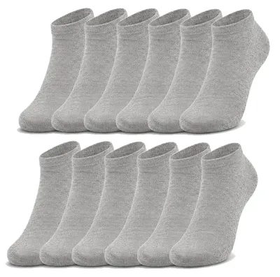 Produktbild von Uni Sneakersocken Damen Herren Baumwolle, Sneaker Socken, Graumeliert/39-42