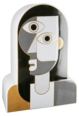 Imagen del producto de Gilde, jarra decorativa "Picasso", diseño de rostro, altura: 34 cm, referencia: 34363