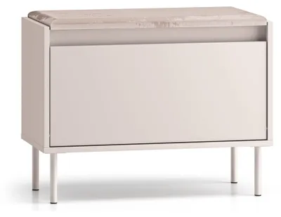 Produktbild von Selsey DIOCE – Schuhbank mit Klappe, Kaschmirgrau, 69 cm