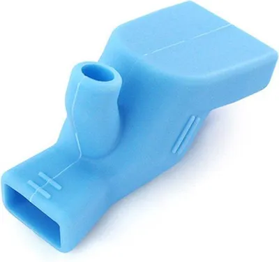 Produktbild von Silikon-Kraanverlängerung für Kinder und eingeschränkte Mobilität, Blau, 11,5 x 4 x 9 cm