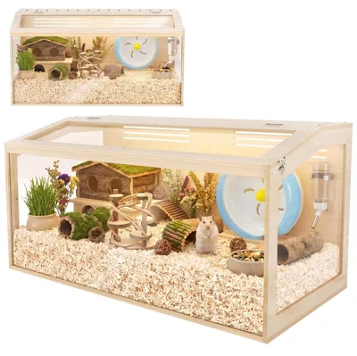 Image de Solidchoice - Cage à hamster spacieuse en bois avec ventilation