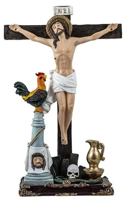 Christus-Figur, Richter, handbemalt, Harz, 20x9x30 cm