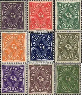 Produktbild von Briefmarken Deutsches Reich 1922 Mi 224-232 (kompl.Ausg.) postfrisch Posthornzeichnung