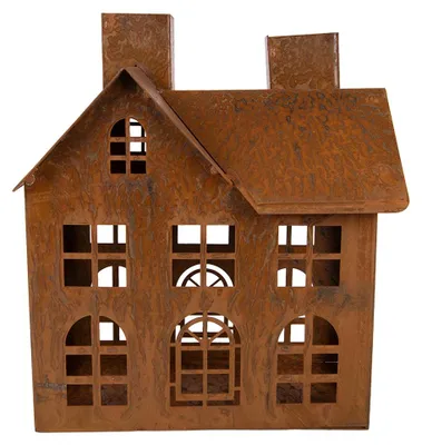Produktbild von Clayre & Eef Dekorationsfigur Haus 17x9x22 cm Braun Metall