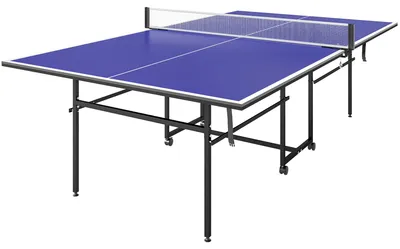 Immagine prodotto di SunvelloTavolo da Ping Pong Pieghevole per Interni con Ruote Girevoli, Rete, Racchette e Palline, Blu