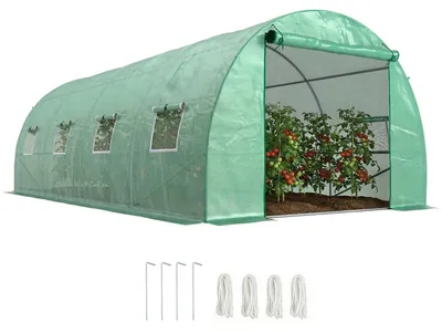 Productafbeelding van Foliekas, inloopkas, polytunnel, broeikas, plastic, staal, groen