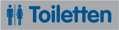 Produktbild von Dreifke® WC-Schild, "Toiletten", Damen / Herren, 40 x 160 mm, PVC 1 Stk.