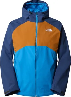 Produktbild von THE NORTH FACE M STRATOS JACKET Herren Wasserdichte Kapuzenjacke, Größe:L, Farbe:W4O1 - Skyline Blue-Desert Rust-Shady Blue