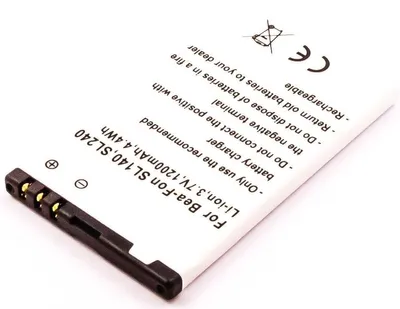 Produktbild von Akku für Bea-fon SL140 Li-Ion 3,7 Volt 1200 mAh schwarz.