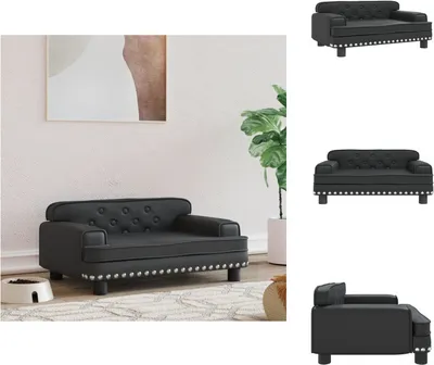 Obrázok produktu pre vidaXL Pelech pre psa čierny 70x45x30 cm Imitácia kože - Pelechy pre psov