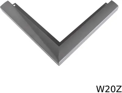 Produktbild von Renoplast Aluminium Traufprofil W20 Belüftungsboden, Abschlussprofil Außenecke 90°, Grau