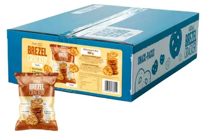 Image de Hellma Brezel Crackers saupoudrés de sel et de sésame 28x35g