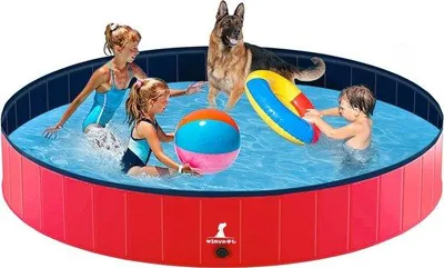 Produktbild von Famanu Hundepool faltbar - 120 x 30 cm, PVC, rutschfest, verstärkte Wände