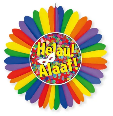 Produktbild von Dekofächer Karneval - Helau und Alaaf, einseitig, 60 cm