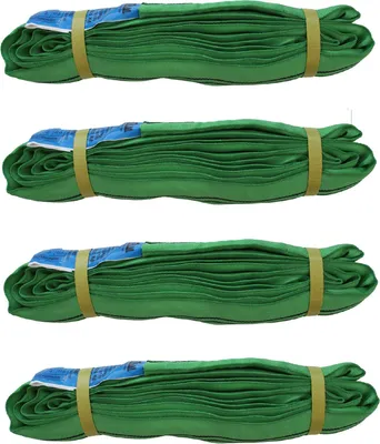 Produktbild von 4x Rundschlinge 2000 kg 2 to grün 3 m Umfang Hebeband Hebeschlinge Hebegurt