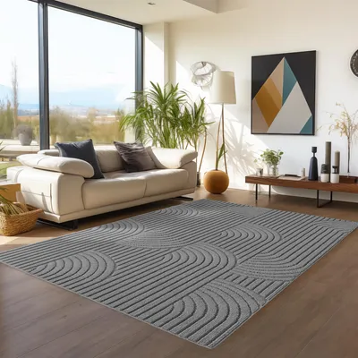 Obrázek produktu pro Teppium Koberec Obývací Pokoj Boho Design Bouclé Smyčkový Skandinávský Styl Odolný Měkký do Ložnice, Velikost: 120x170 cm