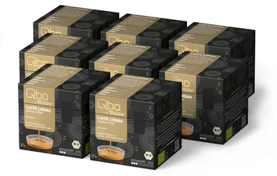Produktbild von Tchibo Qbo Caffè Crema Jabana Yirga Premium Kaffeekapseln, 216 Stück - 8x27 Kapseln (Caffè, Intensität 03/10, hocharomatisch), nachhaltig, -Siegel, aus 70% nachwachsenden Rohstoffen¹