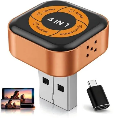 Produktbild von 4-in-1 kabelloser CarPlay-Adapter für AirPlay, MirrorLink und Bildschirmspiegelung