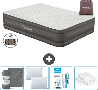 Produktbild von Bestway Luftmatratze - 2-Personen - 152 x 203 x 46 cm - Braun - Inklusive Zubehör